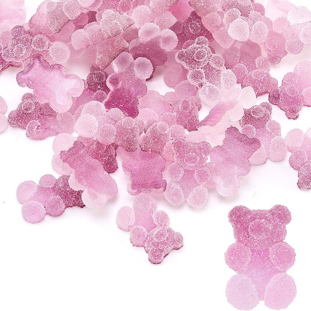 Phụ Kiện Trang Trí Móng Tay Nghệ Thuật Hình Gấu Hoạt Hình 3D Bằng Resin Màu Gradient Thời Trang