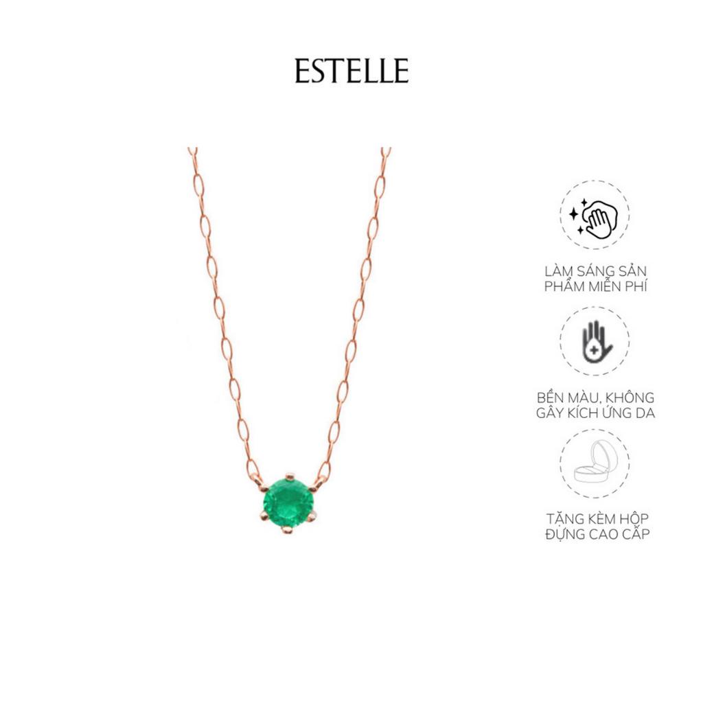 Dây chuyền vàng nữ đính đá Emerald ESTELLE