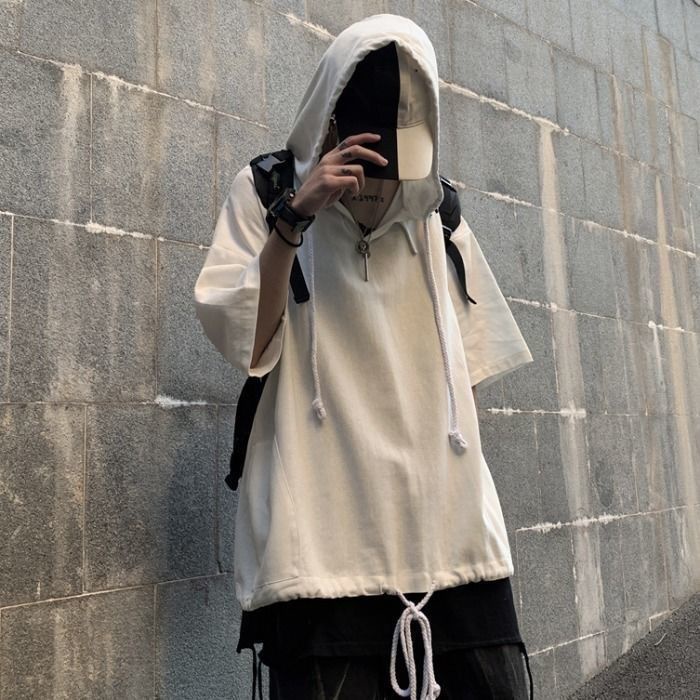 Áo Khoác Hoodie Dáng Rộng Kiểu Đường Phố Hàn Quốc Cá Tính Cho Nam