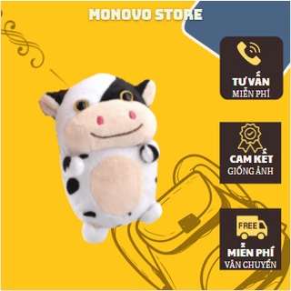 Móc khoá, móc cài balo hình bò sữa siêu HOT