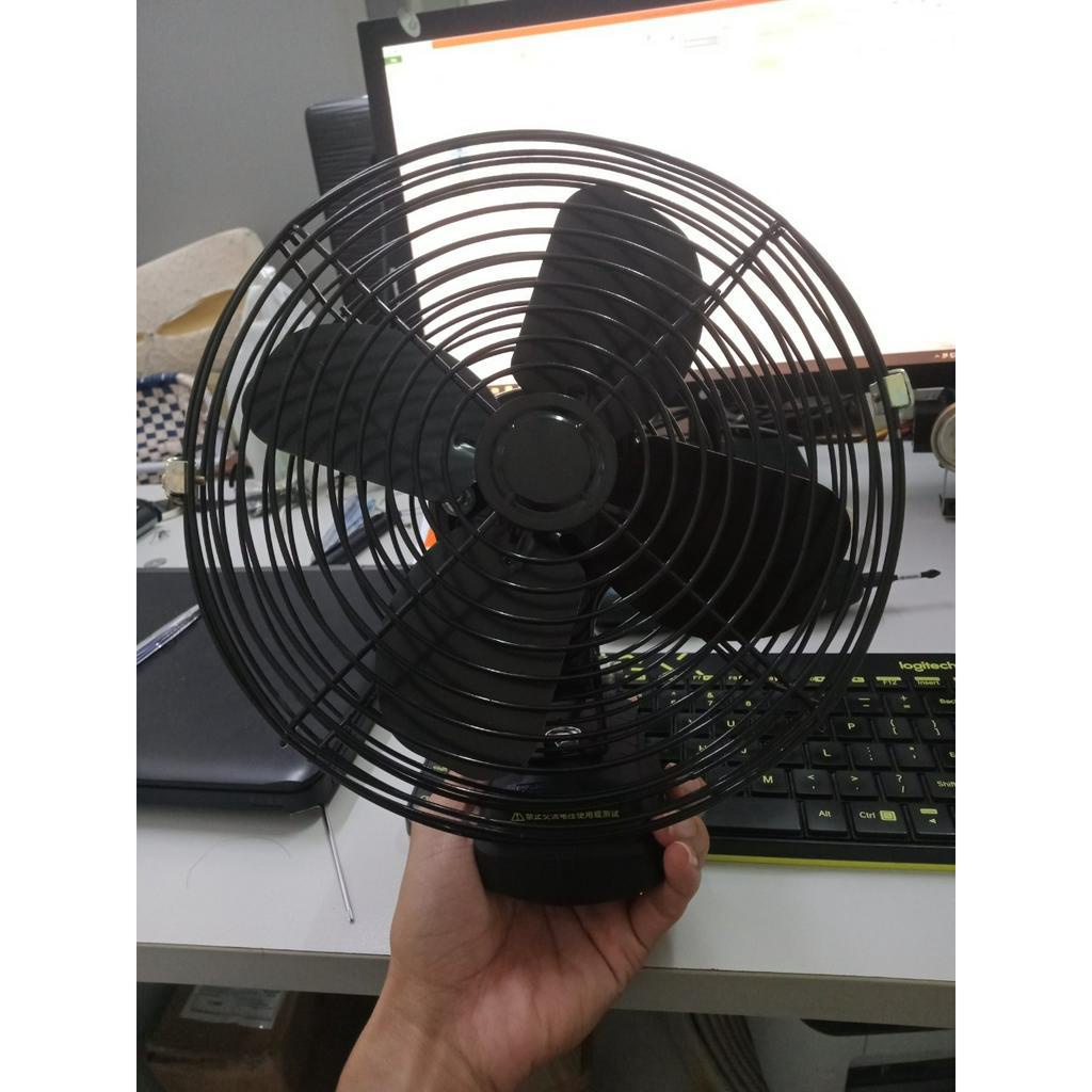 Thân Quạt tích điện pin 18V, 8 inch lồng kim loại để bàn, cầm tay