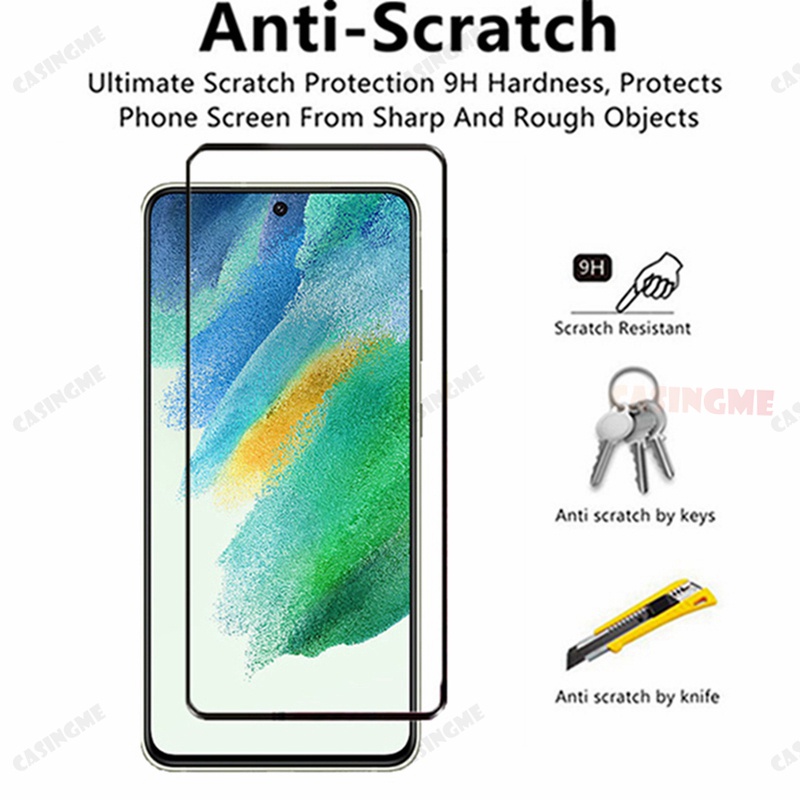Kính Cường Lực Bảo Vệ Màn Hình 2 Trong 1 Cho Samsung Galazy S21FE 5G S21 S 21 Plus FE Ultra 4G