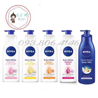 Sữa dưỡng thể trắng da nivea intensive moisture body milk 525ml/600ml - thái lan