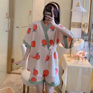 [Baca Store] 💃 Bộ Ngủ Pijama Dây Eo Họa Tiết Set Nữ Cộc Tay Icon 5 Hình