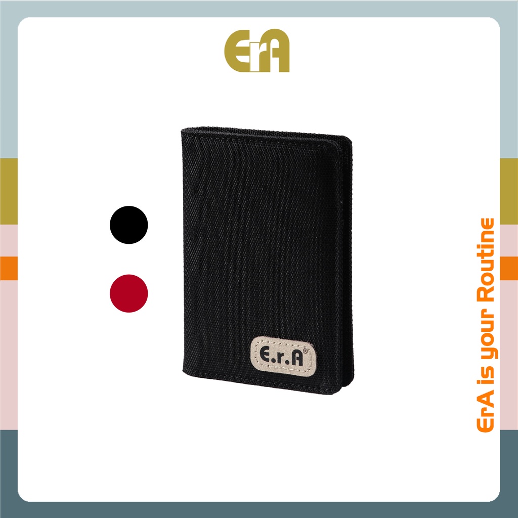 Ví Thẻ Vải Nữ Nam Cầm Tay Đứng ErA Fold Card - Bóp Vải Canvas Chống Nước, Gọn Nhẹ, Nhiều Ngăn Đựng Tiền, Thẻ [Full Box]