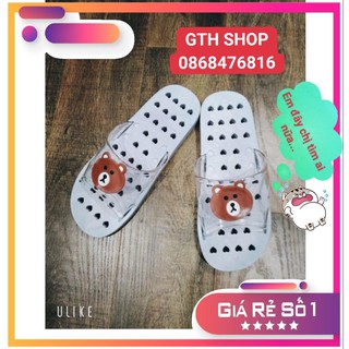 Dép đi trong nhà-Dép lỗ Gấu đủ màu-Massage chân-GTH SHOP