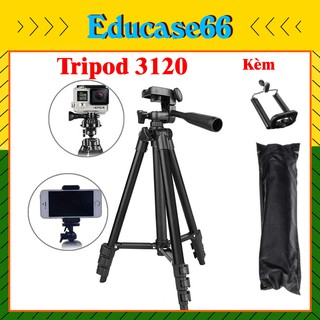 Mua Giá đỡ điện thoại máy ảnh 3 chân  Tripod 3120 Tặng kẹp điện thoại  Giá đỡ chụp hình  quay phim Educase86