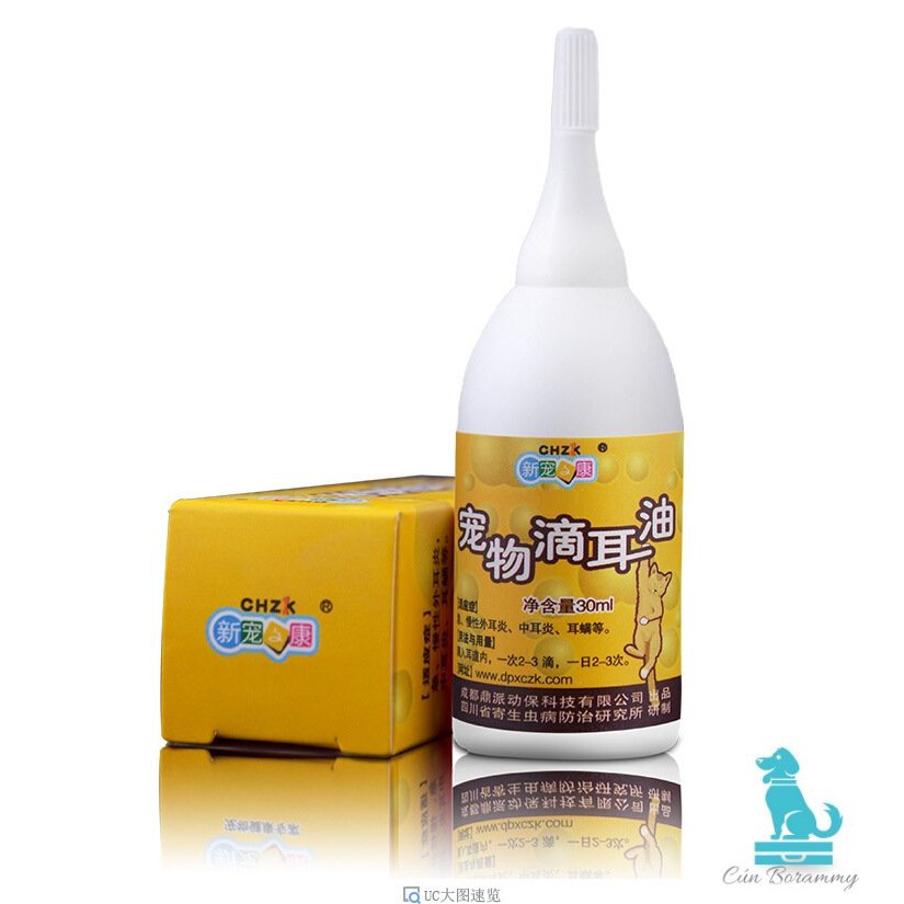 Thuốc nhỏ tai cho thú cưng - đặc trị viêm tai cho chó mèo - 30ml