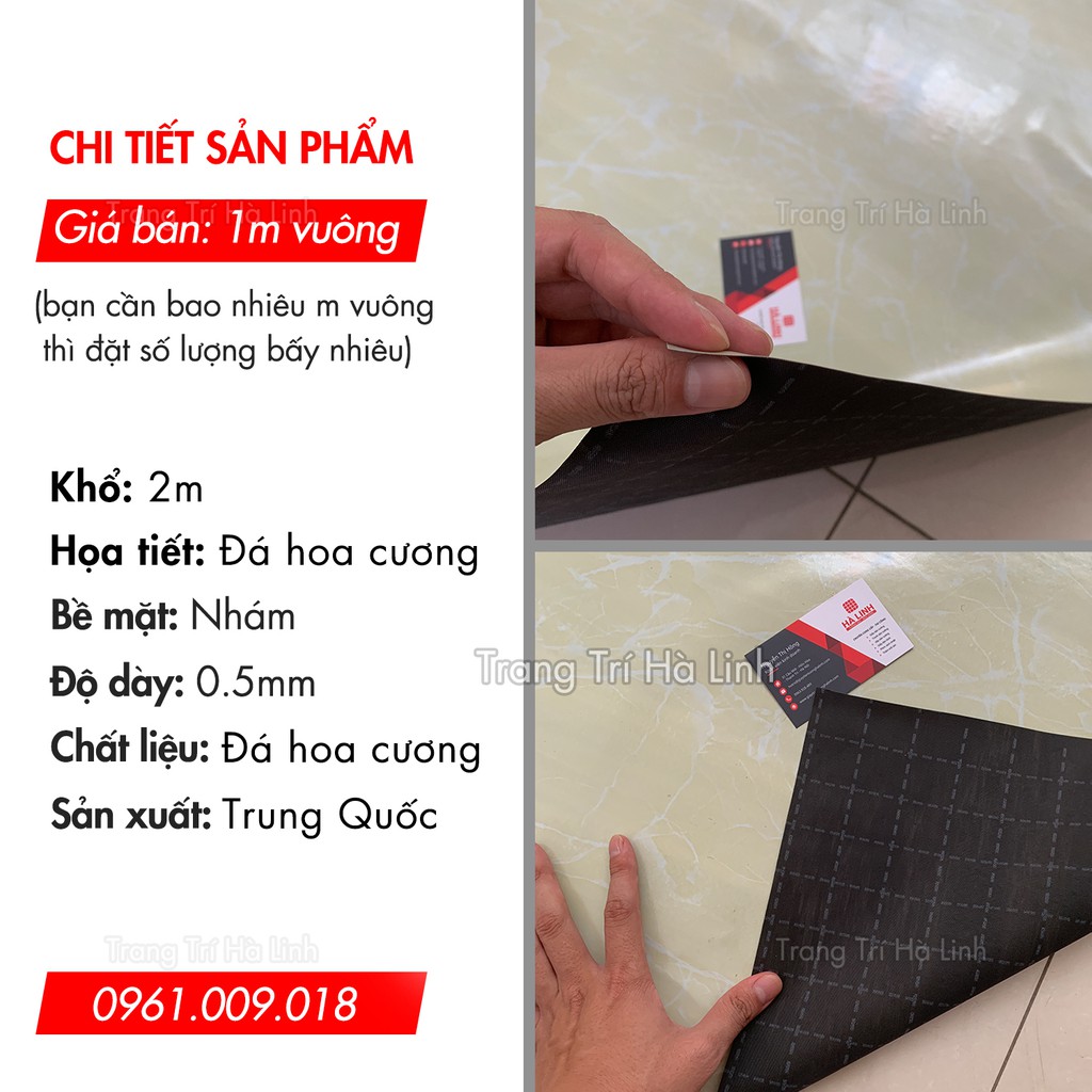 Simili trải sàn nhà thảm nhựa lót sàn giả vân đá VD01 đẹp giá rẻ - Trang Trí Hà Linh