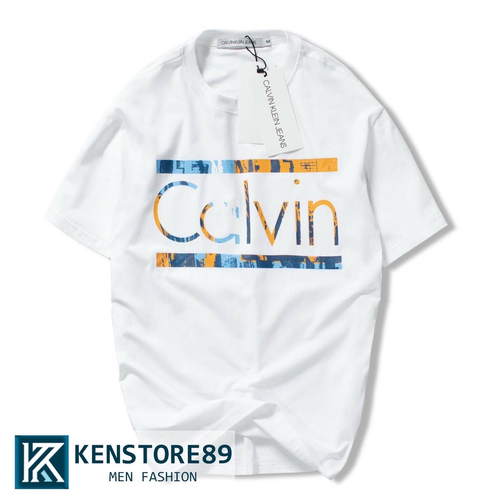 Áo thun nam cổ tròn phong cách CAVIN COLORS vải cotton KENSTORE89 ATV220