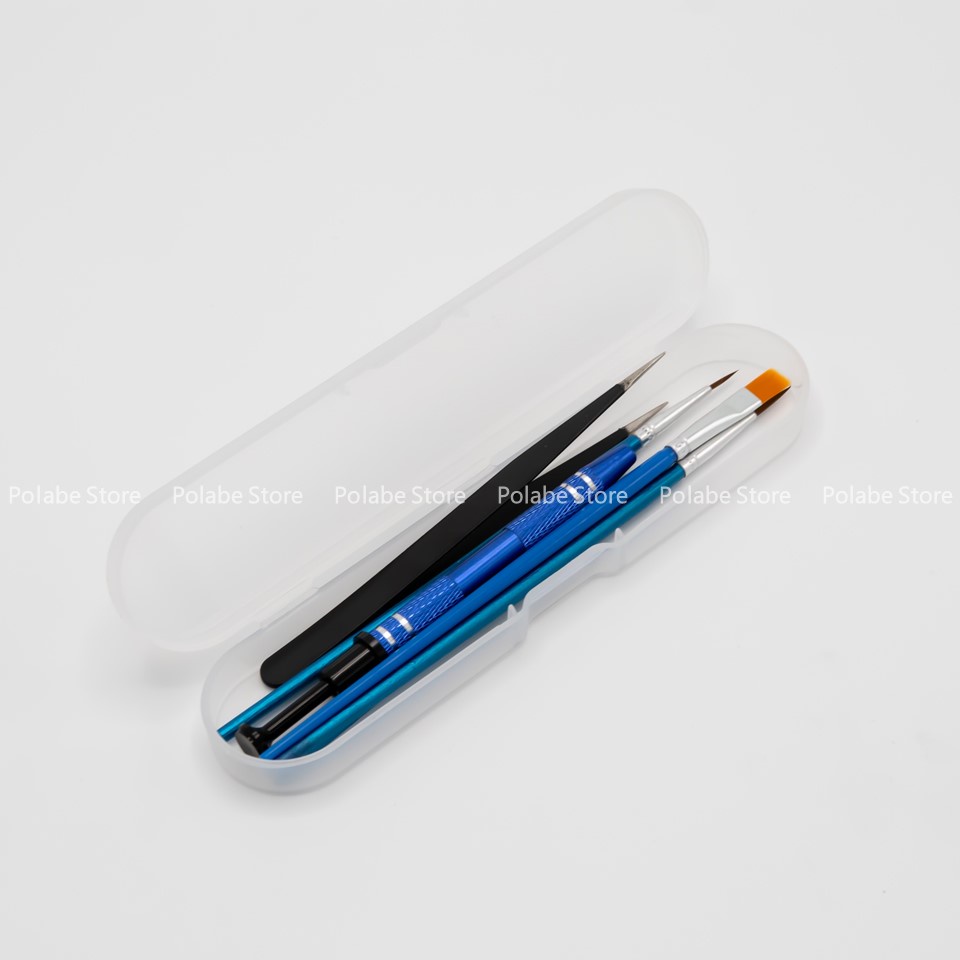 Bộ dụng cụ BASIC lube switch, lube stab bàn phím cơ gồm nhíp, cọ, stem picker lube tool basic tool lube - Polabe Store