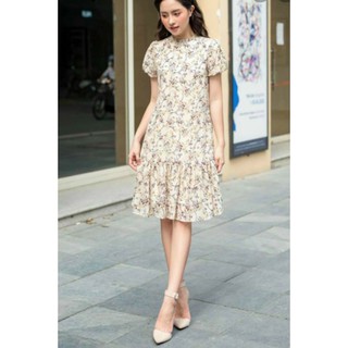 Đầm hoa nhỏ xòe nhẹ size m l xl xxl giá 210k giảm còn 160k