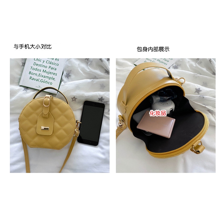 Túi Xách JASMIN NOIR Tròn Nhỏ Họa Tiết Kẻ Ô Sọc Chất Liệu Da Pu Thời Trang Sang Chảnh Cho Nữ | BigBuy360 - bigbuy360.vn