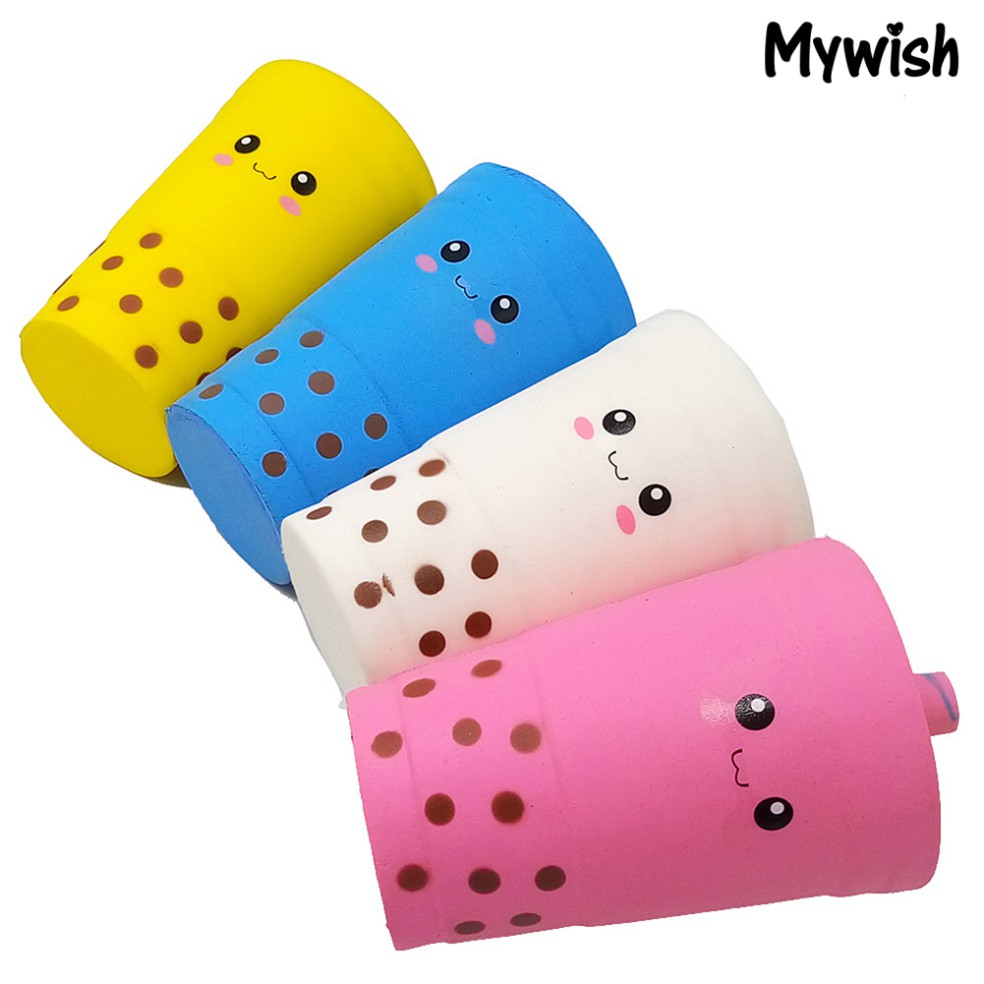 Đồ Chơi Xốp Squishy Giảm Stress Hình Ly Trà Sữa Dễ Thương Cho Bé