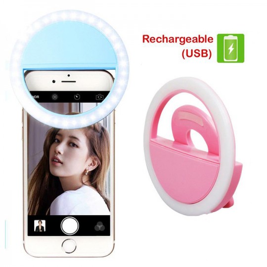 Đèn selfie Ring light cho điện thoại sạc điện TẶNG KÈM DÂY SẠC hàng chuẩn