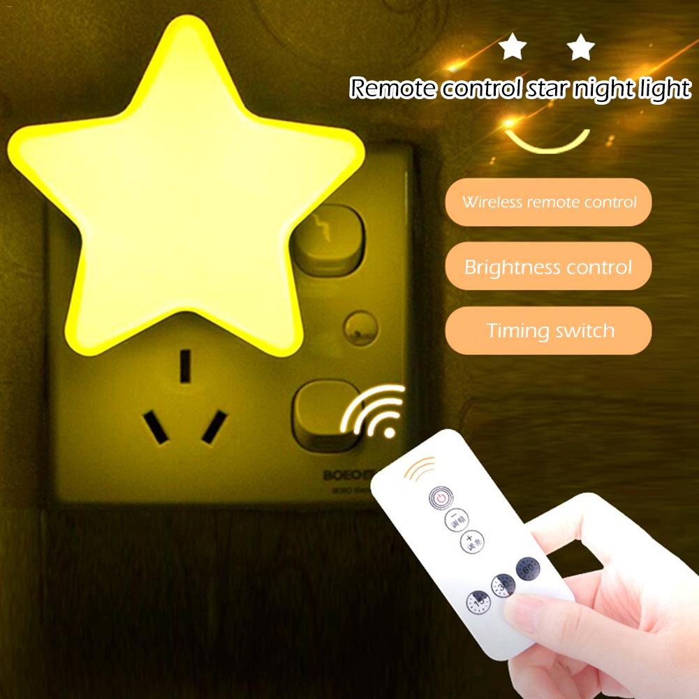 Đèn Ngủ Led Mini Hình Ngôi Sao Cảm Biến Ánh Sáng Ban Đêm Cho Phòng Trẻ Em