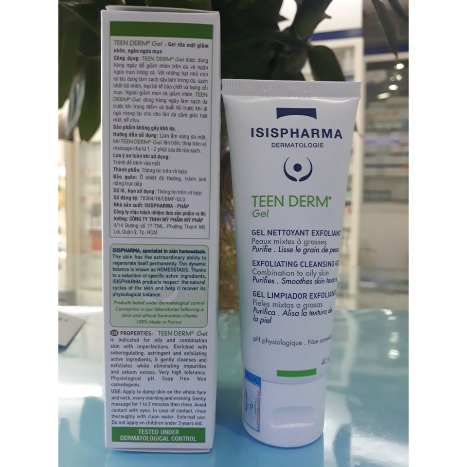 TEEN DERM GEL - Gel Rửa Mặt Da Thường Giảm Nhờn Ngừa Mụn (CHÍNH HÃNG Làn Da Đẹp) | BigBuy360 - bigbuy360.vn