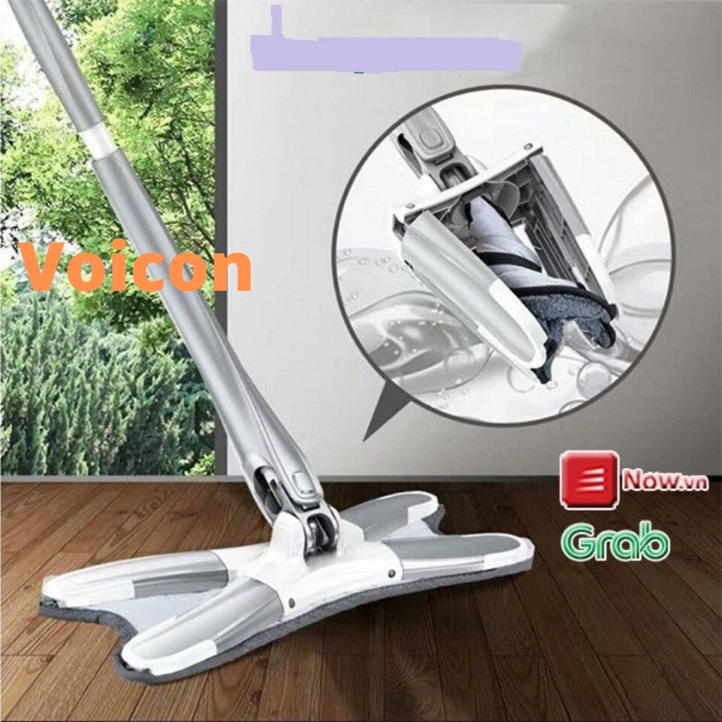 Cây lau nhà tự vắt chổi lau sàn thông minh xoay 360 độ dạng chữ X dụng cụ vệ sinh tiện lợi cho mọi nhà