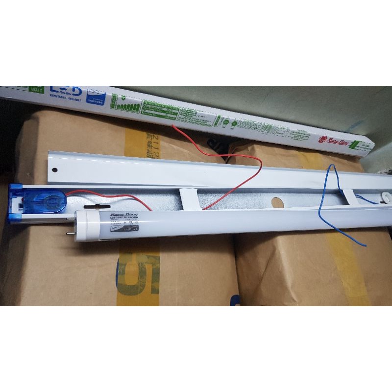 Combo Máng đèn nhôm  và Bóng tuýt nhựa Led Rạng Đông 60cm cao cấp