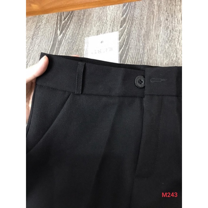 Quần Ống Suông Rộng CẠP CAO Siêu Dáng, Quan nữ lưng cao KHÓA TRƯỚC CÓ CÚC Đẹp ba màu đen kem trắng G5