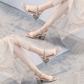 Giày sandal cao gót phong cách thời trang Hàn Quốc cho phái nữ 2020
