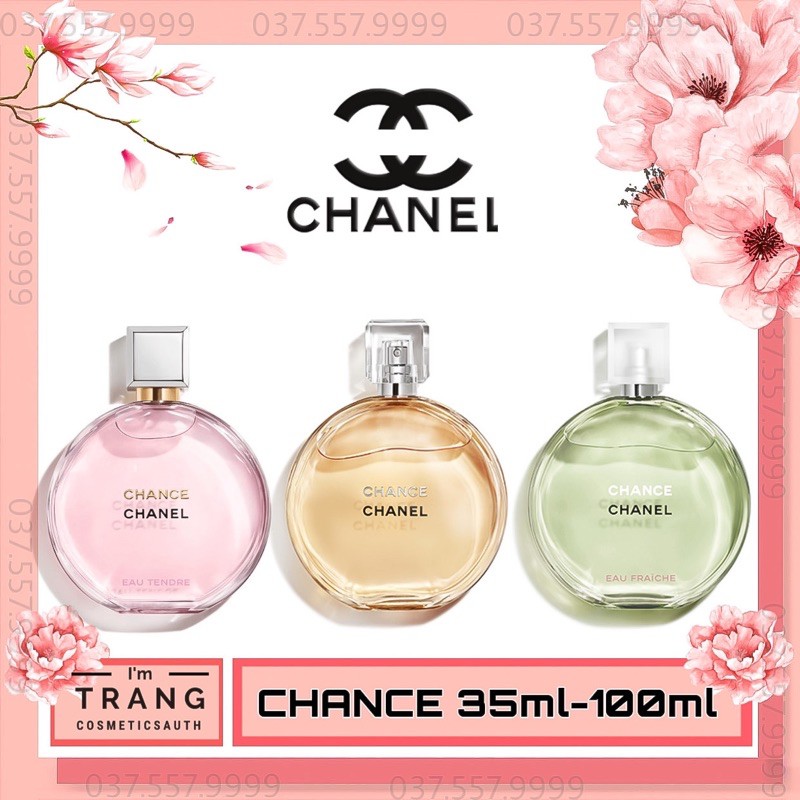 [𝗖𝗛𝗜́𝗡𝗛 𝗛𝗔̃𝗡𝗚] Nước Hoa Nữ Chaneo Chance 35ml 100ml Full Seal Box, Hương Thơm Quyễn Rũ