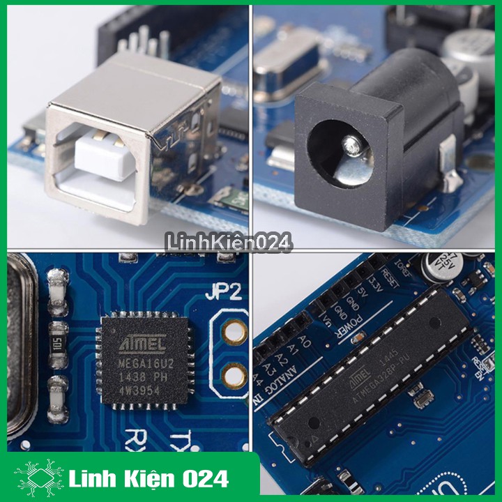 Chíp Cắm - Tặng Dây Kết Nối - KIT Arduino Uno R3 - Atmega 328P