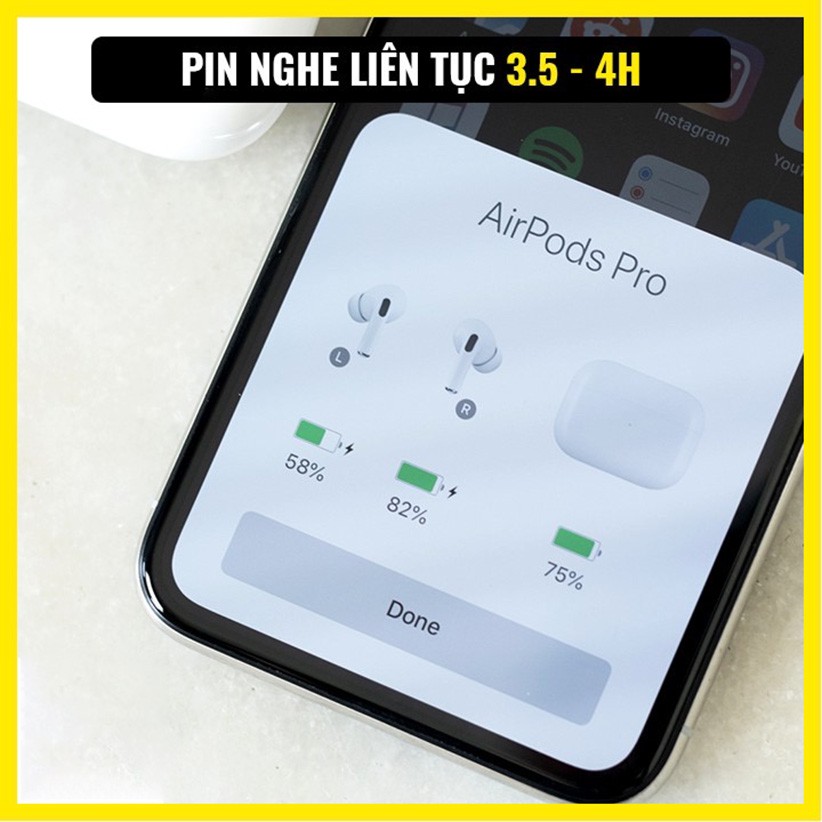 Tai Nghe Airpod Pro Louda 1536U Cảm Biến Hồng Ngoại Chống Ồn Xuyên Âm - Định Vị Đổi Tên - Sạc Không Dây | BigBuy360 - bigbuy360.vn