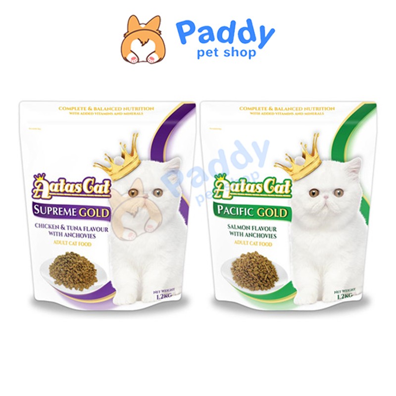 [1.2kg] Hạt Aatas Cat Gold & Delight Chứa Cá Cơm Sấy Cho Mèo