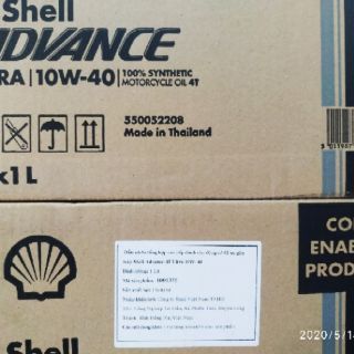Nhớt Shell Advance Ultra 10W40 (Nhập khẩu Thái Lan)