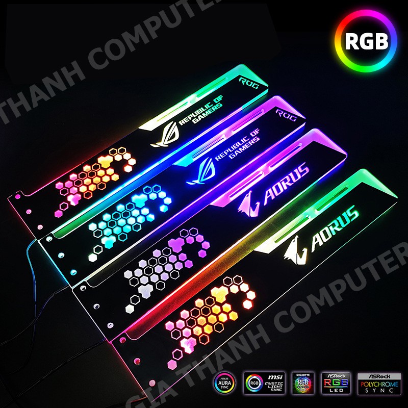 Giá Đỡ VGA 28cm ROG / Aorus RGB - Đồng Bộ HUB Coolmoon / Auto