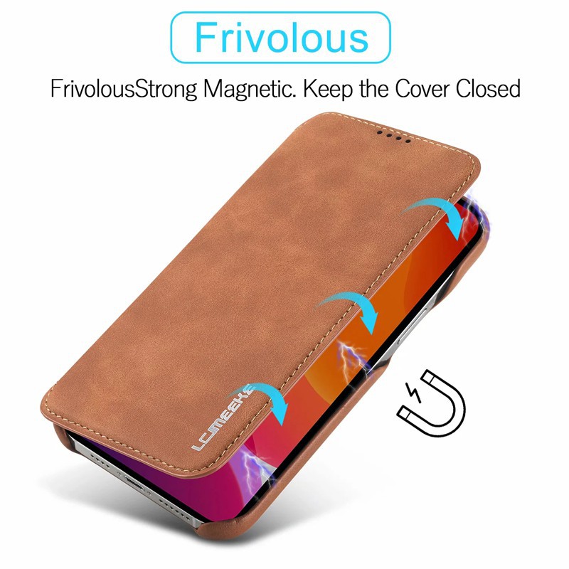 Bao da điện thoại kiểu ví nắp gập có giá đỡ cho iPhone 12 Pro Max/12 Mini/11 Pro Max/SE 2020/XS Max/XR/X/8+/7+/6S+/6+ | BigBuy360 - bigbuy360.vn