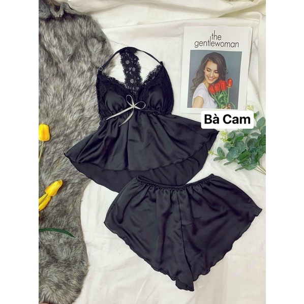 Set ngủ sexy Lụa Satin Phối Ren Hàng Loại 1 nhà e siêu đỉnh_Hình thật 100% ạ
