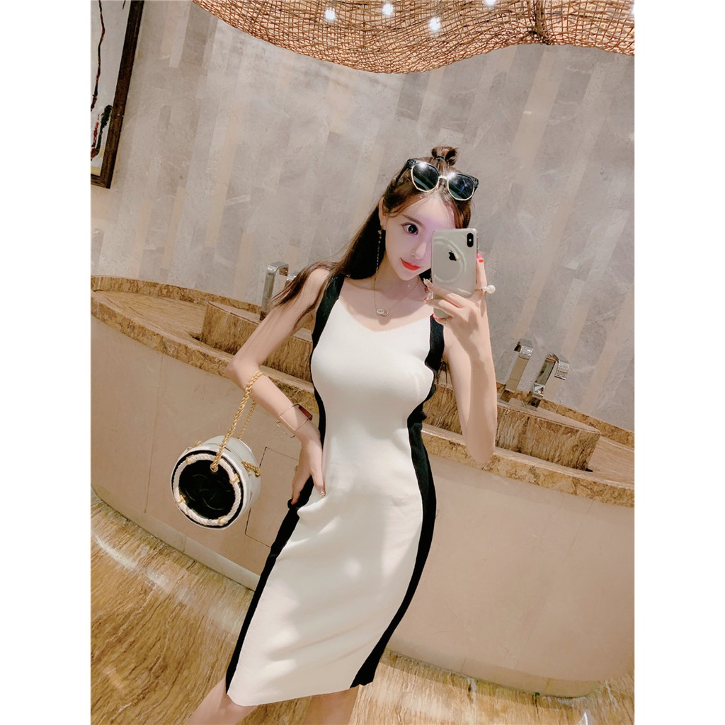 Đầm body ❄ FREESHIP ❄ Váy 2 dây phối màu thời trang XIXO - DAM0013 | BigBuy360 - bigbuy360.vn