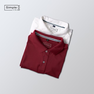 Áo thun có cổ màu trắng gạo, đỏ đô, xanh lý, xanh két, Polo Simple