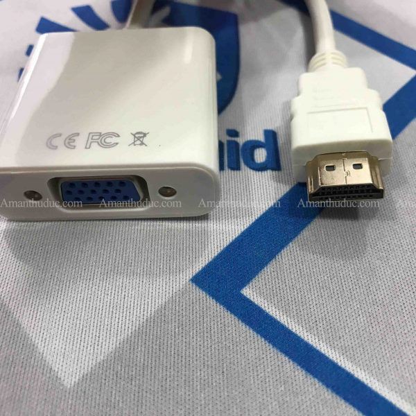 Hàng mới Cáp chuyển đổi HDMI sang VGA HDMI To VGA Adapter (Trắng) siêu  rẻ