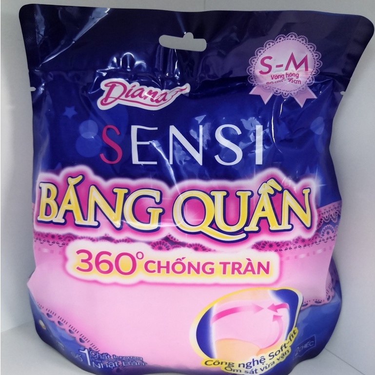 Băng vệ sinh quần Diana Sensi Size S-M dùng ban đêm - bvs ban đêm - tã người lớn