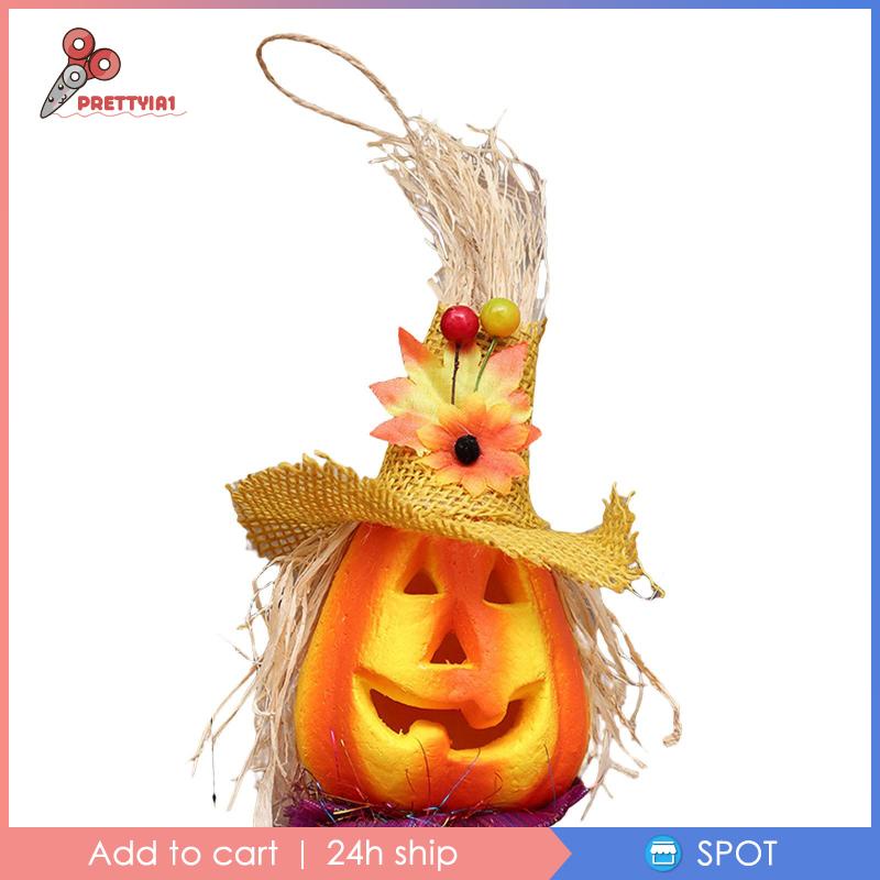 [Prettyia1] Đèn Lồng Để Bàn Hình Bí Ngô Halloween