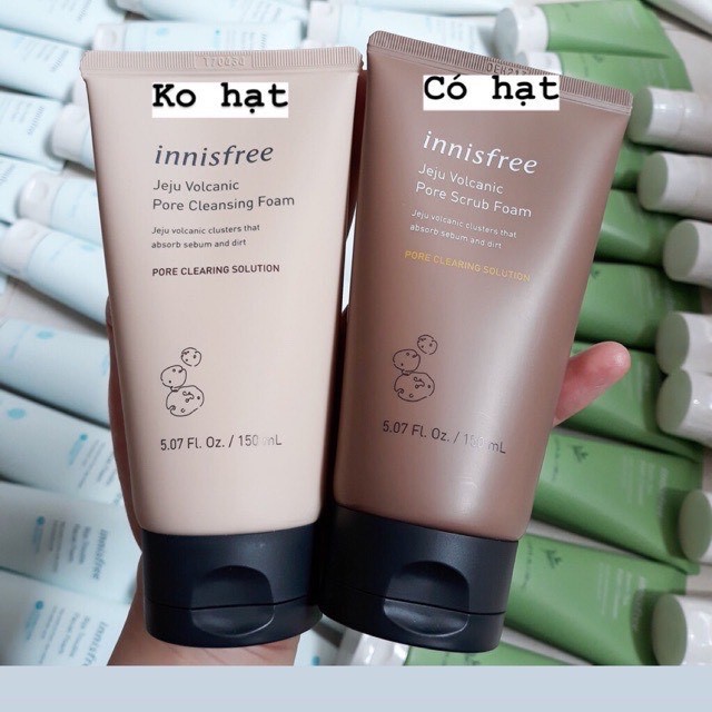 (BIG SALE) Sữa rửa mặt tro núi lửa innisfree - tẩy tế bào chết Jeju Volcanic Pore Scrub Foam 150ml chính hãng