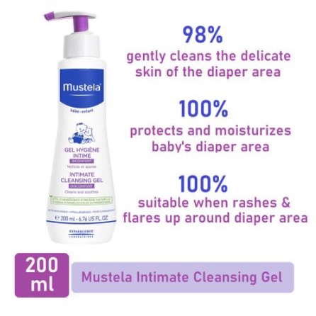 Gel vệ sinh vùng kín cho bé từ sơ sinh  - Intimate Cleansing Gel Mustela - Nội địa Pháp
