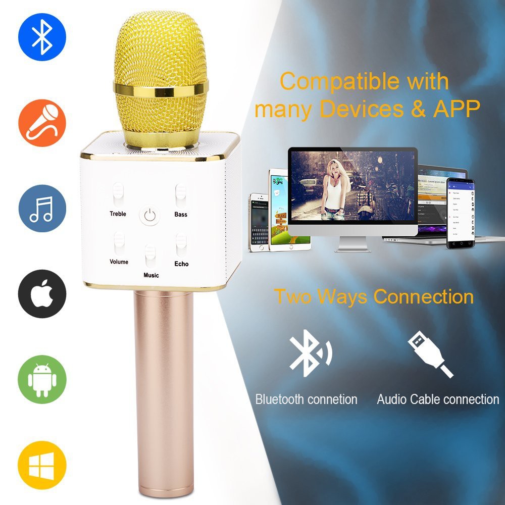 Micro Bluetooth Không Dây Chuyên Nghiệp Q9 Kèm Bao Đựng