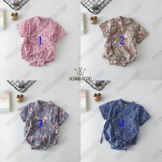 ÁO LIỀN QUẦN NGẮN TAY KIỂU YUKATA CHO BÉ TRAI, BÉ GÁI