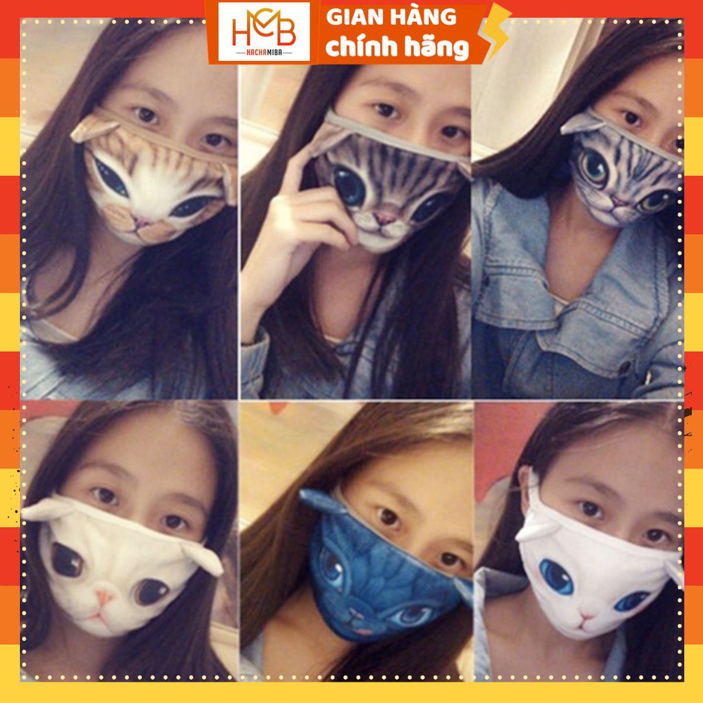 Khẩu Trang 3D Mèo Cute
