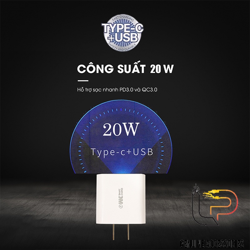 Cóc Sạc nhanh 5V-3A cho điện thoại - Cốc sạc nhanh hỗ trợ sạc 2 máy cùng lúc