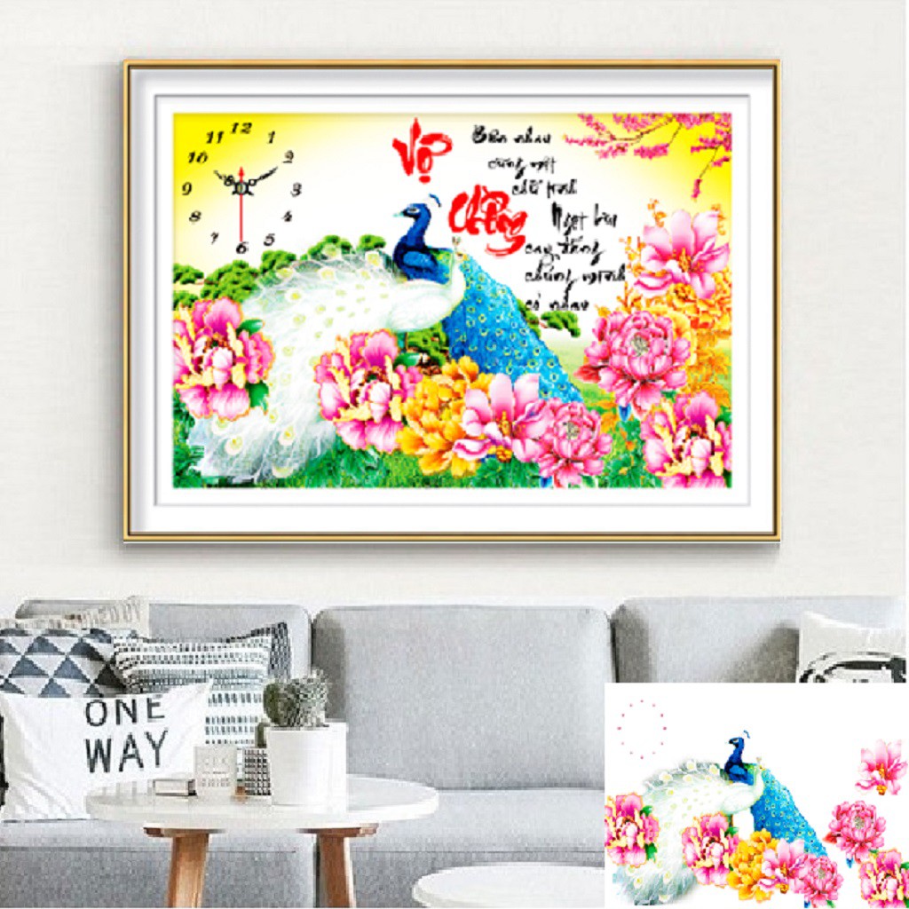 76*49CM TRANH ĐÍNH ĐÁ VỢ CHỒNG TRANH CHƯA ĐÍNH LV122