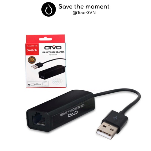 Bộ chuyển đổi USB 2.0 sang Lan, 10/100 Mbps (OIVO) cho Nintendo Switch / PC / Laptop