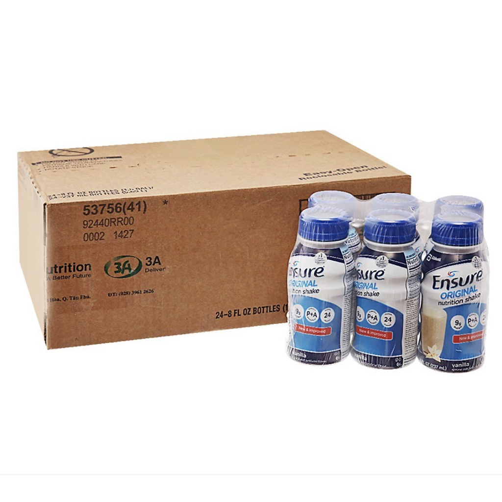 Sữa nước Ensure Abbott 237ml - Thùng 24 chai [Giao hoả tốc HCM]