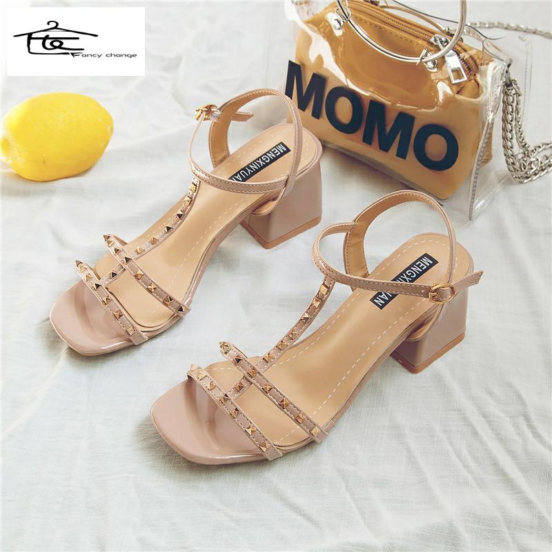 Giày Sandal Cao Gót Đế Dày Thời Trang Mùa Hè Cho Nữ