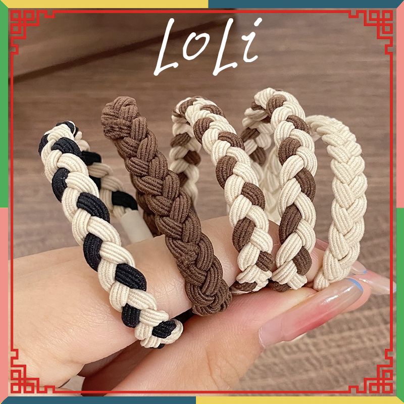Dây cột tóc màu trà sữa co giãn phong cách Hàn Quốc cho nữ