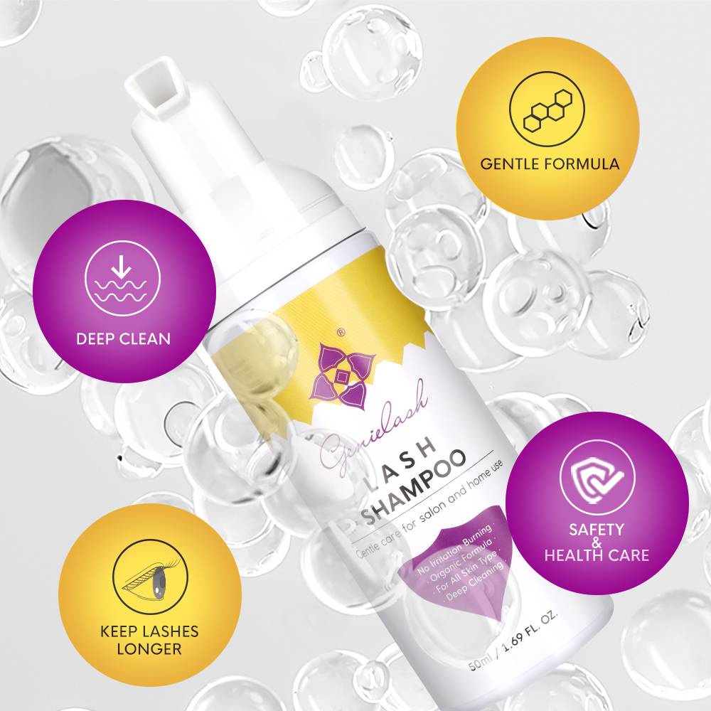 Nước rửa lông mi nối nâng lông mi tạo bọt không gây kích ứng 50ml